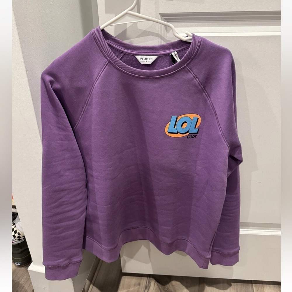 Cody Rigsby Peloton Sweatshirt Crewneck Gender Neutral LOL Classic SMALL Purple